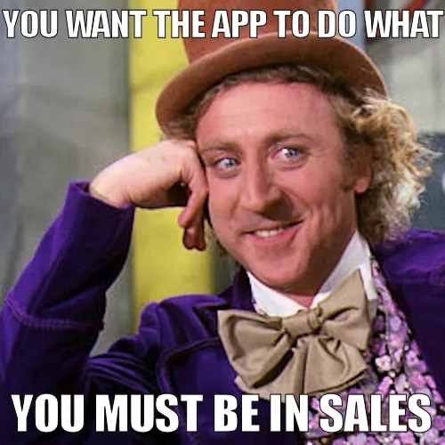 you want the app to do what!!!